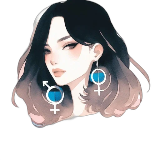 jewelry, face, hair, crown, fantasy art, concept art, anime, cartoon transparent PNG cut-out