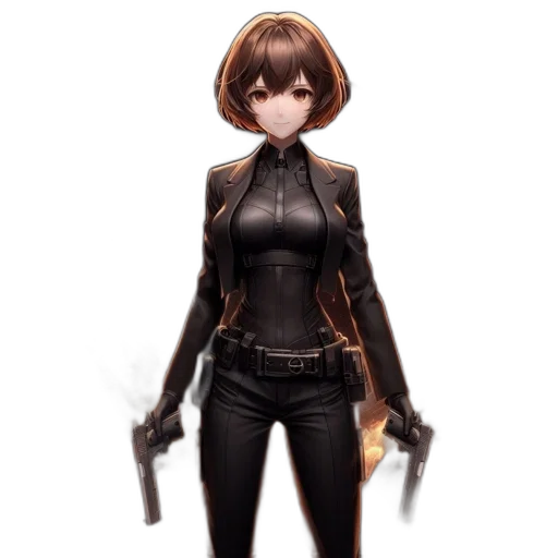 weapon, jacket, staff, robot, concept art, 3d render, pixel art, cyberpunk transparent PNG cut-out
