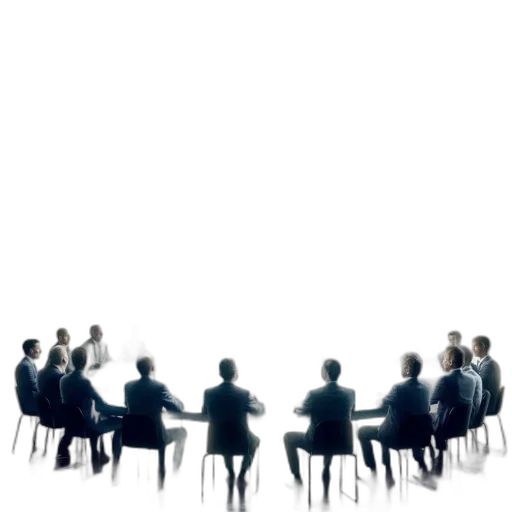 staff, furniture, dimly, lit, room, bookshelves, table, filled transparent PNG cut-out