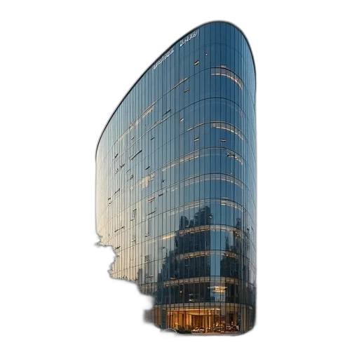 building, umbrella, 3d render, photorealistic transparent PNG cut-out