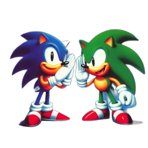concept art, 3d render, pixel art, comic book art, blue, displays, sonic, white transparent PNG cut-out