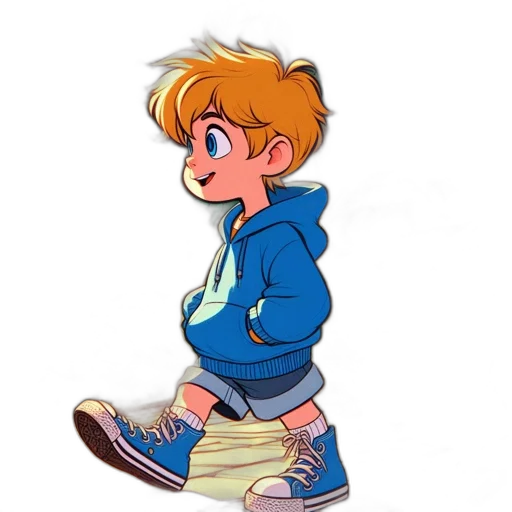 jacket, cartoon, pixel art, concept art, watercolor, blue, pastel, young transparent PNG cut-out