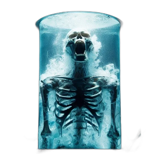 bottle, creature, jacket, animal, concept art, photorealistic, 3d render, underwater transparent PNG cut-out