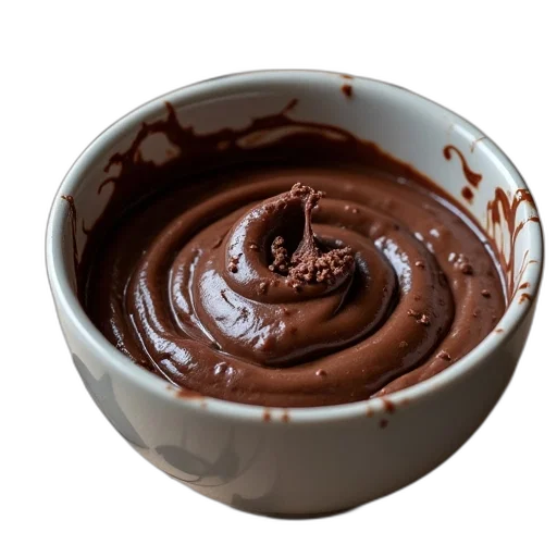 food, crown, photorealistic, dark, bowl, chocolate, batter, chips transparent PNG cut-out