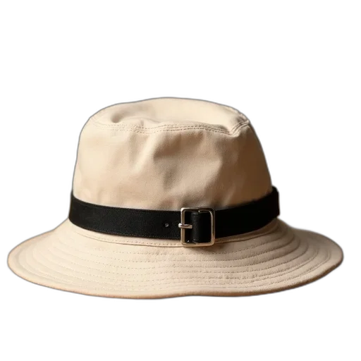 hat, jacket, crown, staff, 3d render, earth tones, beige, bucket transparent PNG cut-out