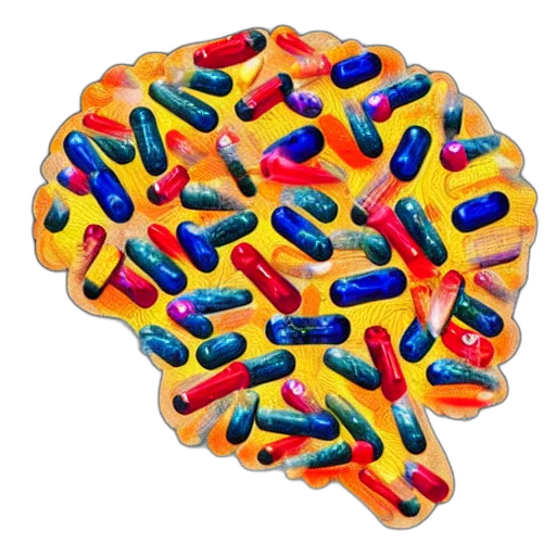 crown, jacket, brain, adderall transparent PNG cut-out
