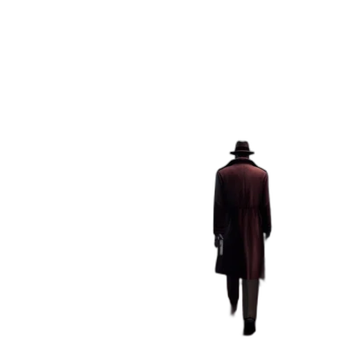 hat, jacket, umbrella, staff, concept art, pixel art, 3d render, photorealistic transparent PNG cut-out