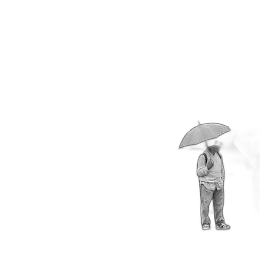 umbrella, staff, jacket, hat, photorealistic, 3d render, concept art, pencil sketch transparent PNG cut-out