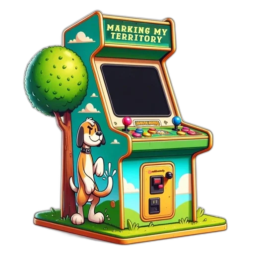 furniture, robot, 3d render, outdoor-themed, arcade, machine, featuring, green transparent PNG cut-out