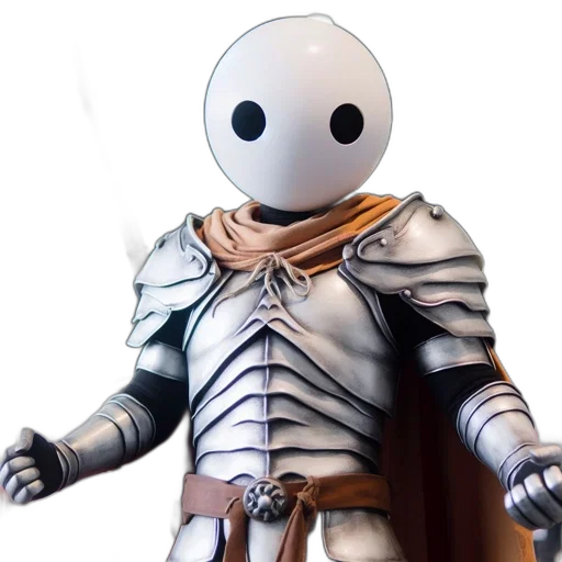 robot, mask, sword, staff, 3d render, concept art, fantasy art, comic book art transparent PNG cut-out