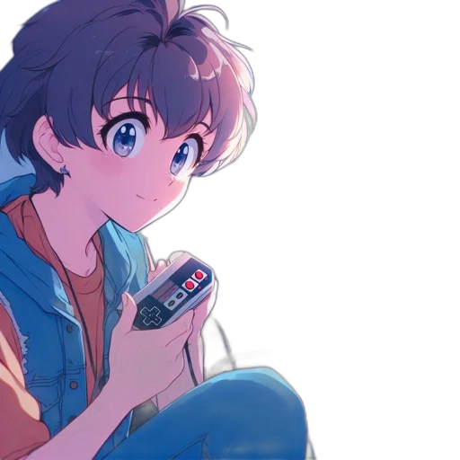 weapon, vaporwave, anime, pixel art, concept art, neon lights, fire, blue transparent PNG cut-out