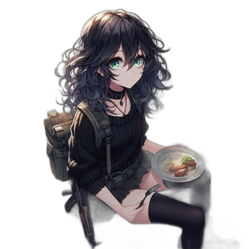 food, weapon, staff, creature, anime, pixel art, concept art, watercolor transparent PNG cut-out