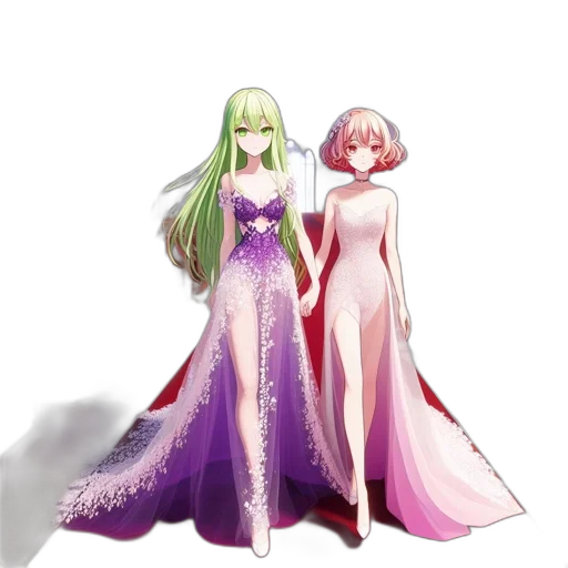 dress, concept art, pixel art, anime, fantasy art, outer space, green, pastel transparent PNG cut-out
