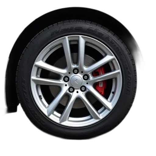 car, close-up, tire, silver, rim, black, sidewall, mounted transparent PNG cut-out