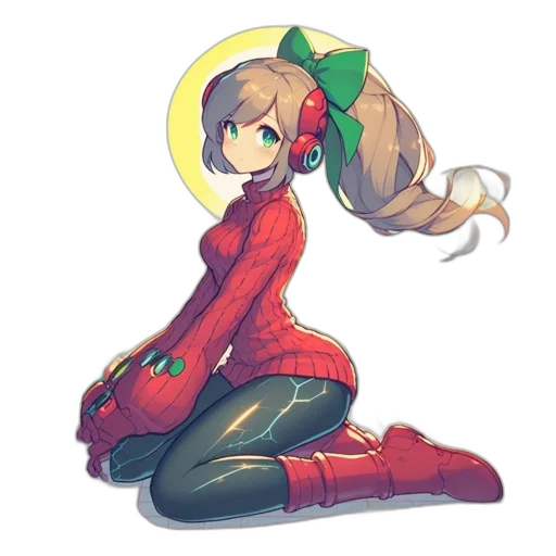dress, robot, weapon, dragon, pixel art, concept art, anime, fantasy art transparent PNG cut-out