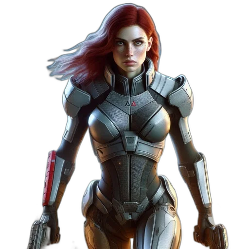 robot, concept art, comic book art, 3d render, fantasy art, woman, futuristic, silver transparent PNG cut-out