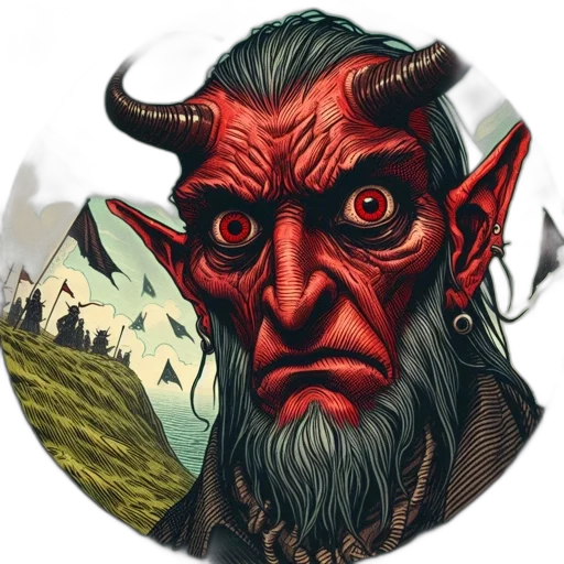 face, fantasy art, comic book art, concept art, photorealistic, intimidating, demonic, figure transparent PNG cut-out