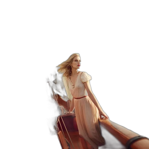 dress, shoes, hair, furniture, photorealistic, concept art, 3d render, oil painting transparent PNG cut-out