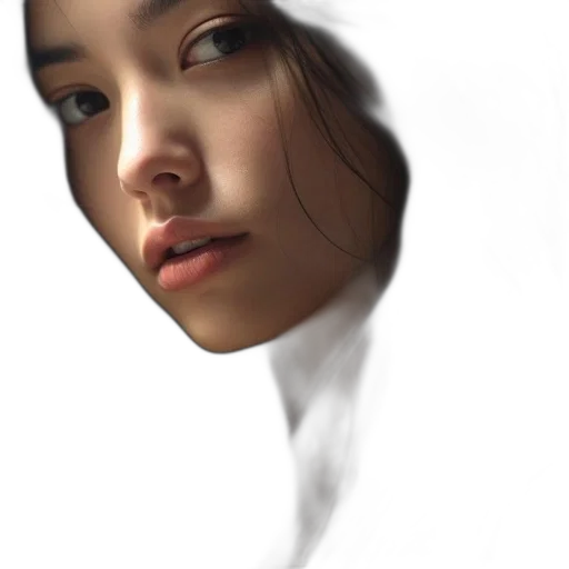 face, mask, dragon, hair, photorealistic, fantasy art, oil painting, concept art transparent PNG cut-out