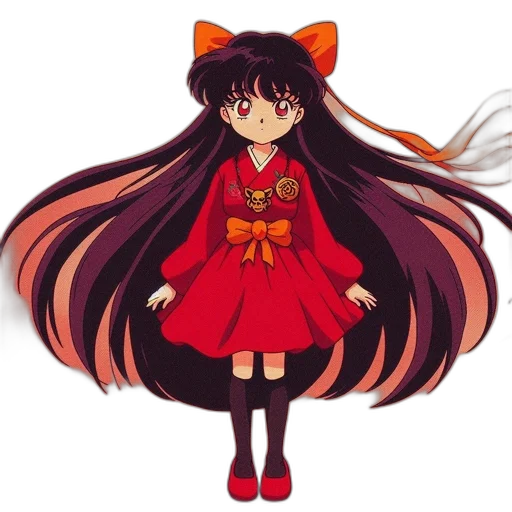 dress, staff, hair, flower transparent PNG cut-out