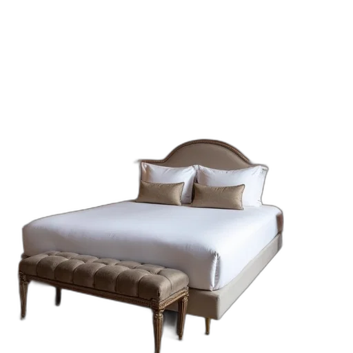 furniture, crown, 3d render, photorealistic, earth tones, monochrome, dark, bed transparent PNG cut-out
