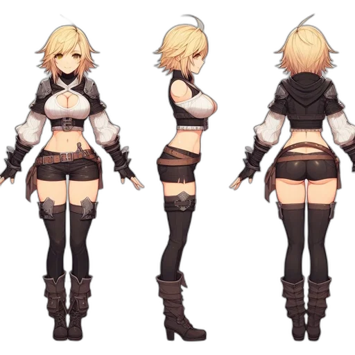 jacket, weapon, concept art, pixel art, fantasy art, 3d render, monochrome, dark transparent PNG cut-out