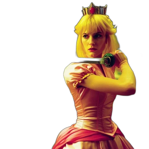crown, dress, concept art, 3d render, fantasy art, pixel art, golden, dimly transparent PNG cut-out