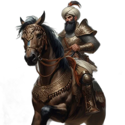 sword, fantasy art, concept art, photorealistic, oil painting, nobleman, armor, rides transparent PNG cut-out