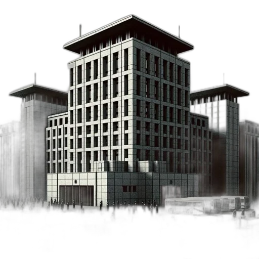 building, furniture, 3d render, concept art, photorealistic, cartoon, city street, expansive transparent PNG cut-out