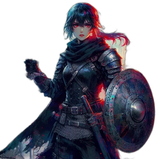 sword, weapon, concept art, fantasy art, comic book art, cyberpunk, dark, blue transparent PNG cut-out