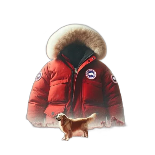 jacket, animal, creature, hat, concept art, 3d render, photorealistic, red transparent PNG cut-out