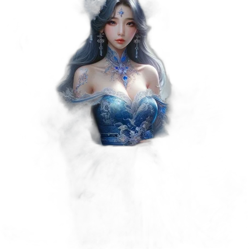 jewelry, dress, mask, crown, fantasy art, photorealistic, concept art, oil painting transparent PNG cut-out