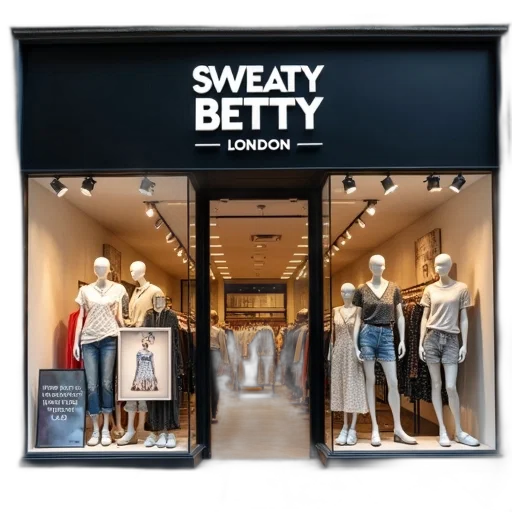 first, image, shows, exterior, clothing, store, called, sweaty transparent PNG cut-out