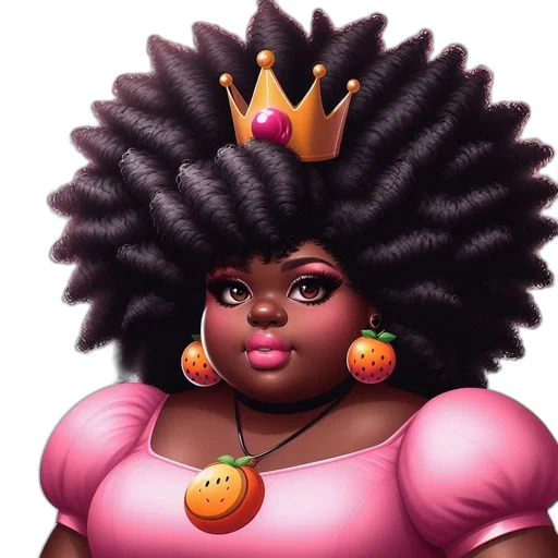 crown, hair, dress, jewelry, concept art, 3d render, fantasy art, photorealistic transparent PNG cut-out