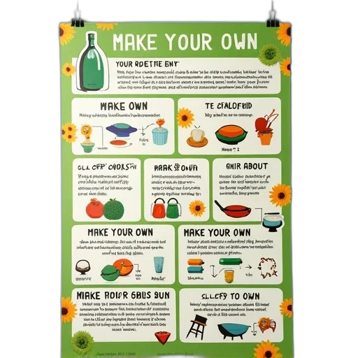 food, green, colorful, informative, poster, about, homemade, items transparent PNG cut-out