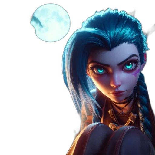 face, staff, comic book art, concept art, fantasy art, anime, blue, animated transparent PNG cut-out