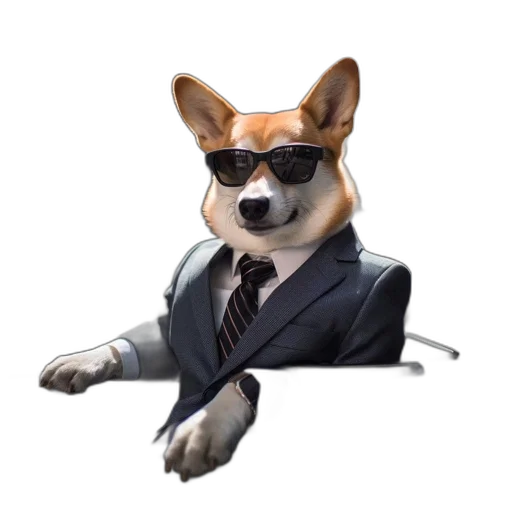 staff, animal, jacket, weapon, 3d render, concept art, cartoon, photorealistic transparent PNG cut-out
