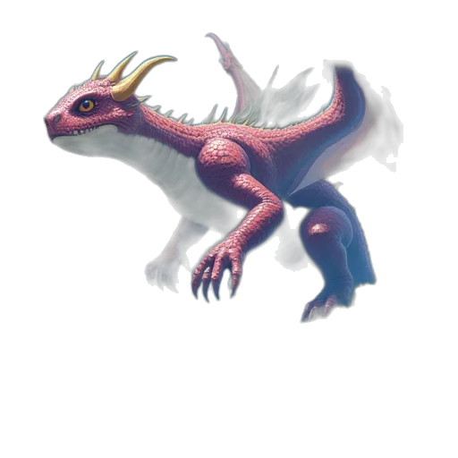 dragon, creature, animal, staff transparent PNG cut-out
