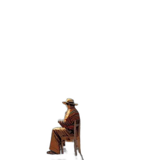 hat, furniture, jacket, robot, concept art, pixel art, 3d render, photorealistic transparent PNG cut-out