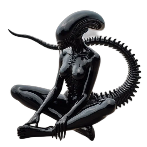 creature, animal, robot, concept art, 3d render, fantasy art, cyberpunk, outer space transparent PNG cut-out