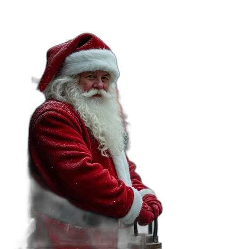 photorealistic, 3d render, santa, claus transparent PNG cut-out
