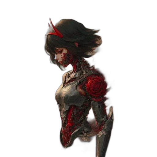 robot, crown, weapon, staff, concept art, fantasy art, 3d render, pixel art transparent PNG cut-out