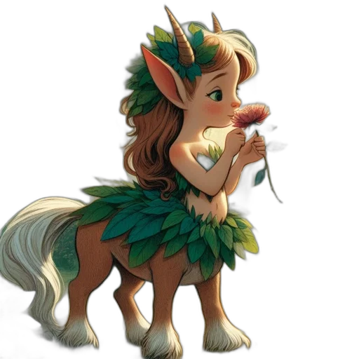 staff, animal, fantasy art, concept art, 3d render, cartoon, green, fairy-like transparent PNG cut-out