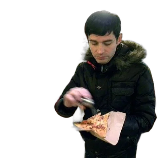 food, jacket, face, umbrella, photorealistic, man, black, eating transparent PNG cut-out