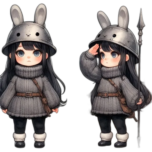 weapon, hat, sword, concept art, fantasy art, 3d render, pixel art, monochrome transparent PNG cut-out