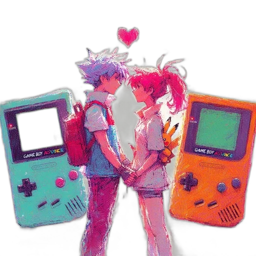 vaporwave, pixel art, watercolor, anime, fire, neon lights, red, neon transparent PNG cut-out