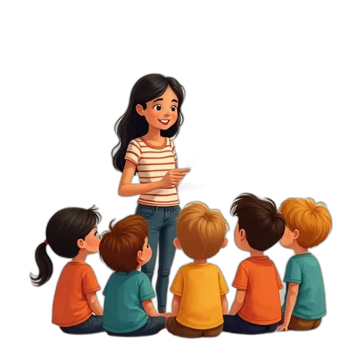 concept art, cartoon, oil painting, watercolor, earth tones, whimsical, illustration, featuring transparent PNG cut-out