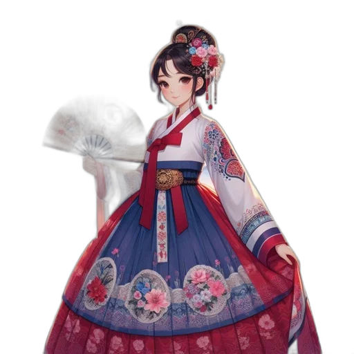 dress, staff, concept art, fantasy art, 3d render, anime, red, monochrome transparent PNG cut-out