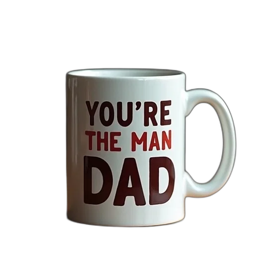 mug, words, man, dad transparent PNG cut-out