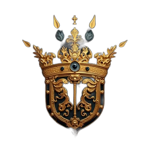 crown, jewelry, staff, sword, 3d render, photorealistic, concept art, palace transparent PNG cut-out